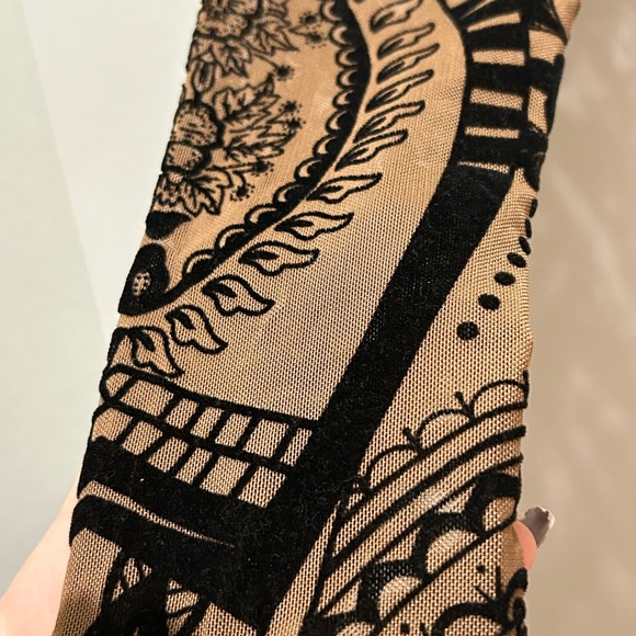 Sheer Velvet Embroidered Top - Picture 3 of 3